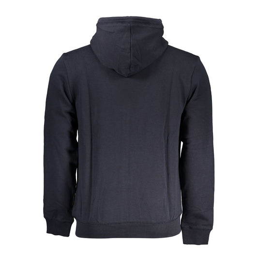 Napapijri Blue Cotton Hooded Sweater with Logo NA-28553-S