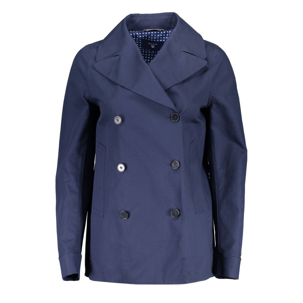 Gant Blue Cotton Jackets & Coat