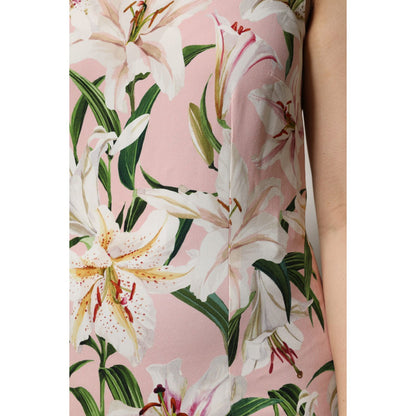 Dolce & Gabbana Multicolor Floral Print Round Neck Tank Top