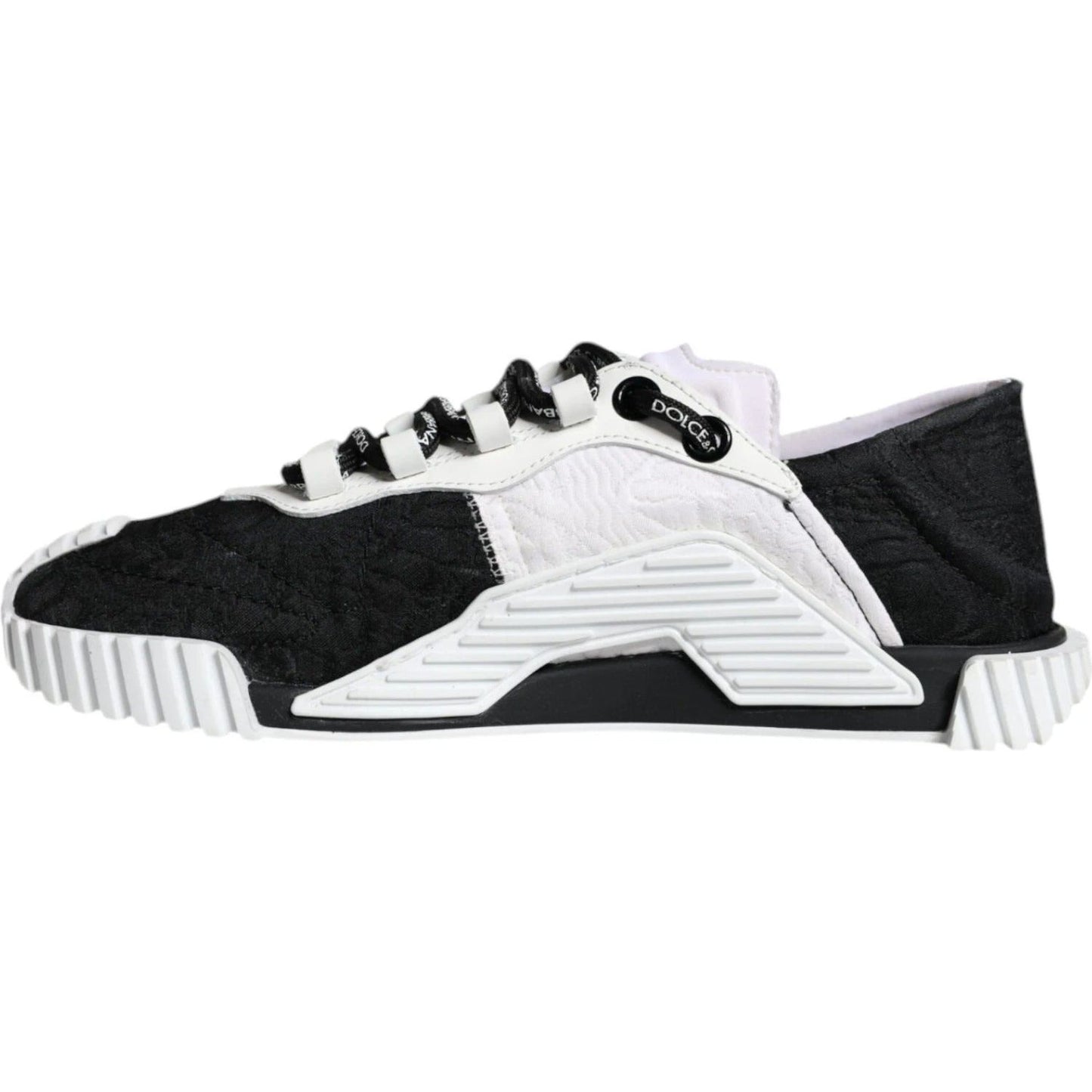 Dolce & Gabbana White Black Low Top NS1 Sneakers Shoes