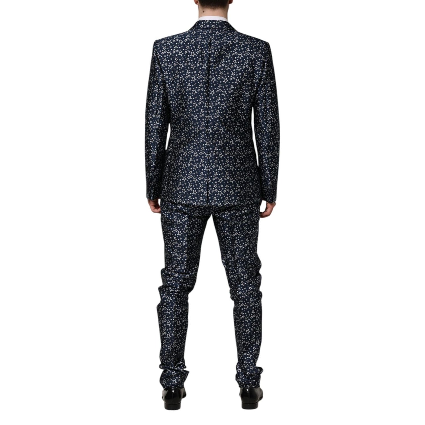 Dolce & Gabbana Blue MARTINI Star Jacquard 3 Piece Suit