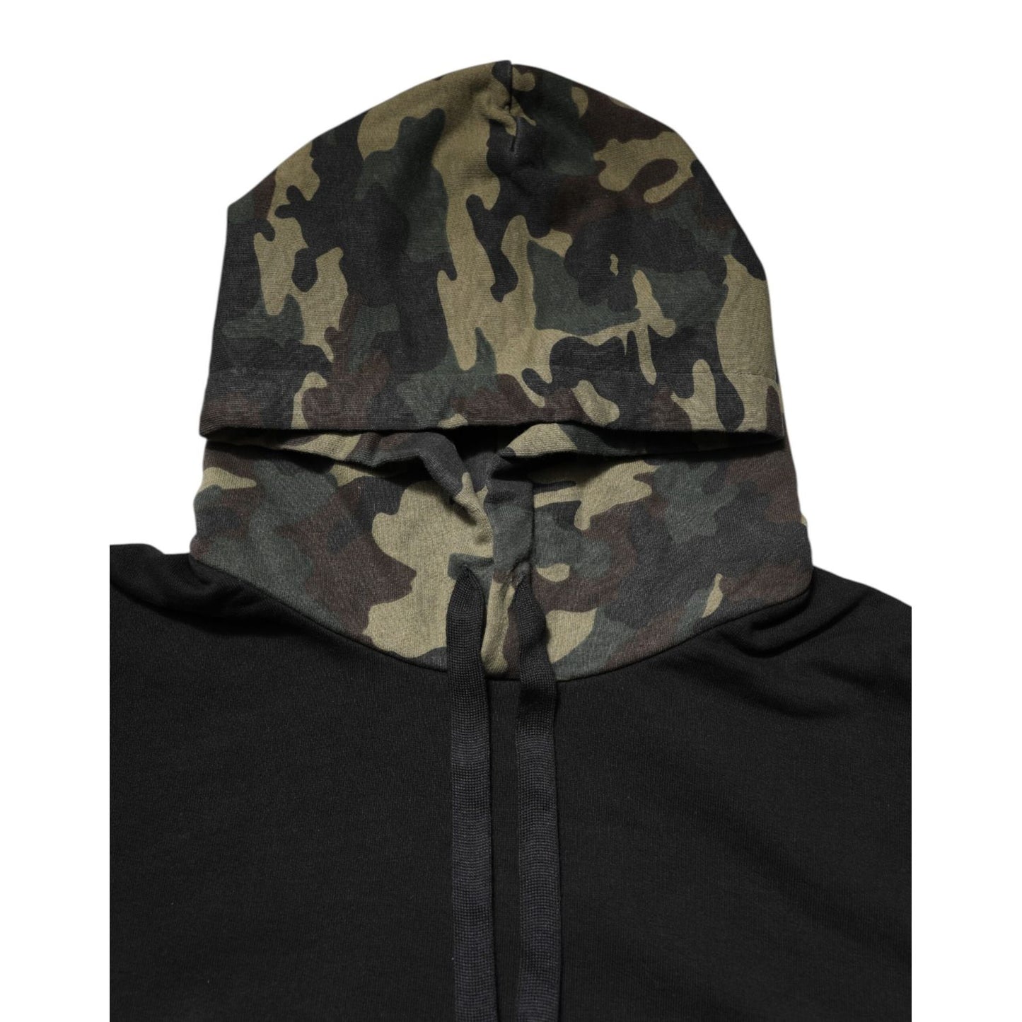Dolce & Gabbana Black Camouflage Hooded Sweatshirt Sweater Dolce & Gabbana