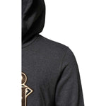 Dolce & Gabbana Gray Logo Patch Hooded Sweatshirt Sweater TSH90593-46