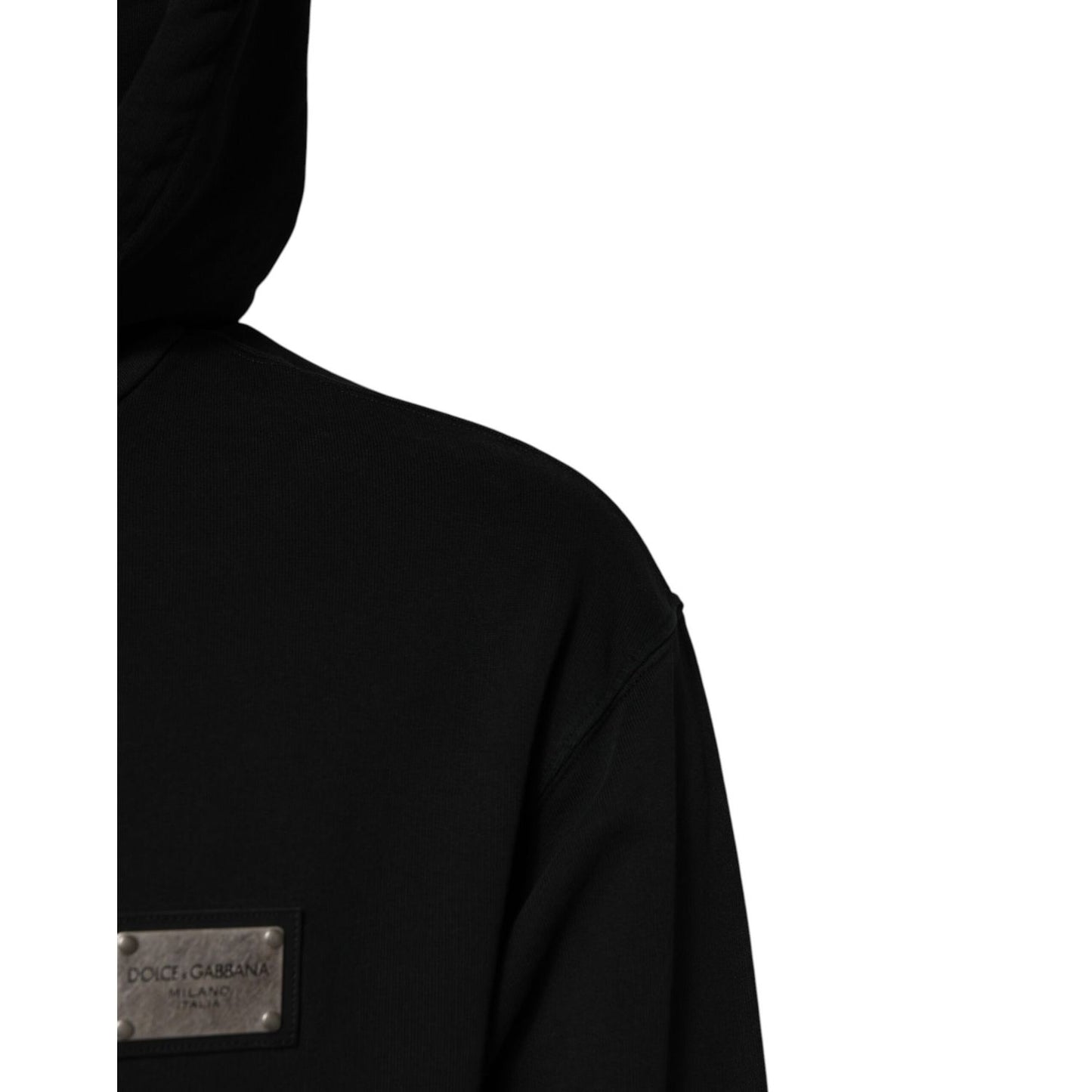 Dolce & Gabbana Black Logo Full Zip Hooded Men Sweatshirt Sweater Dolce & Gabbana