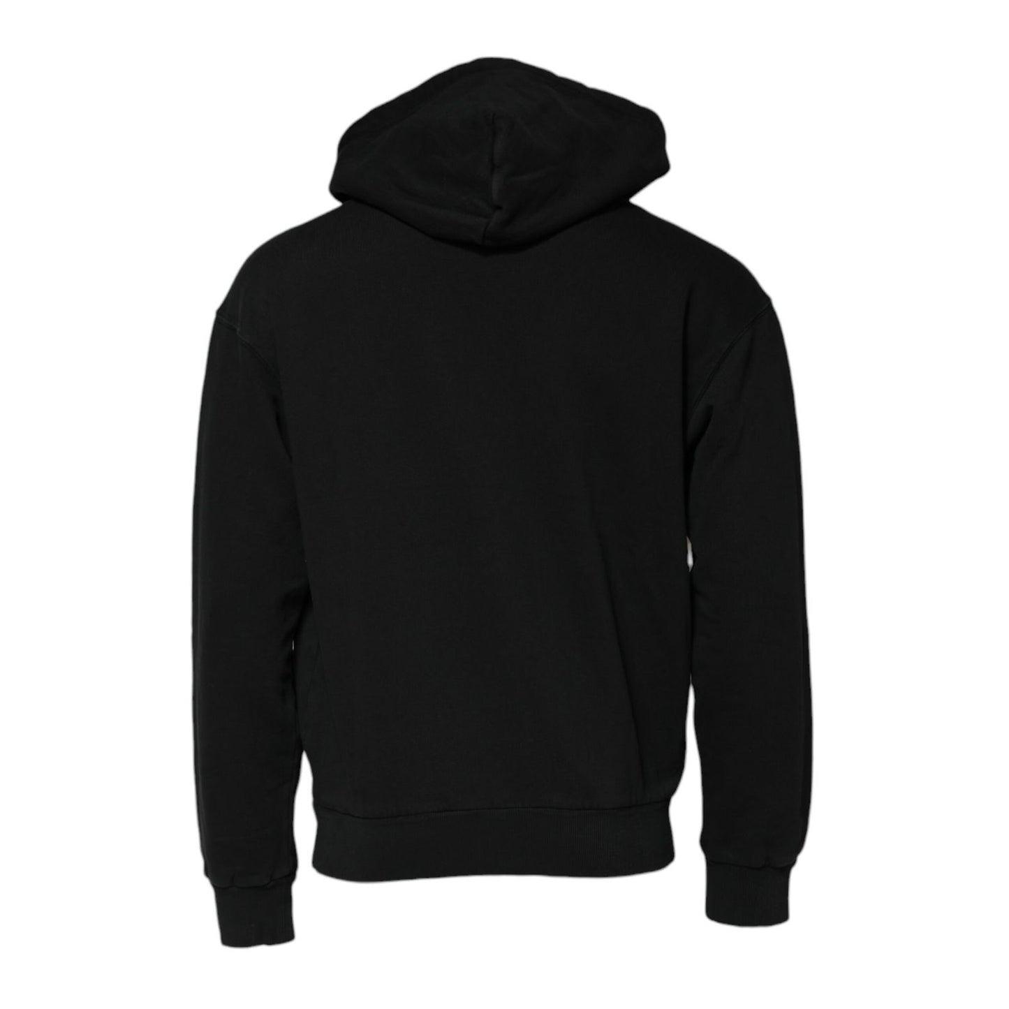 Dolce & Gabbana Black Logo Full Zip Hooded Men Sweatshirt Sweater Dolce & Gabbana