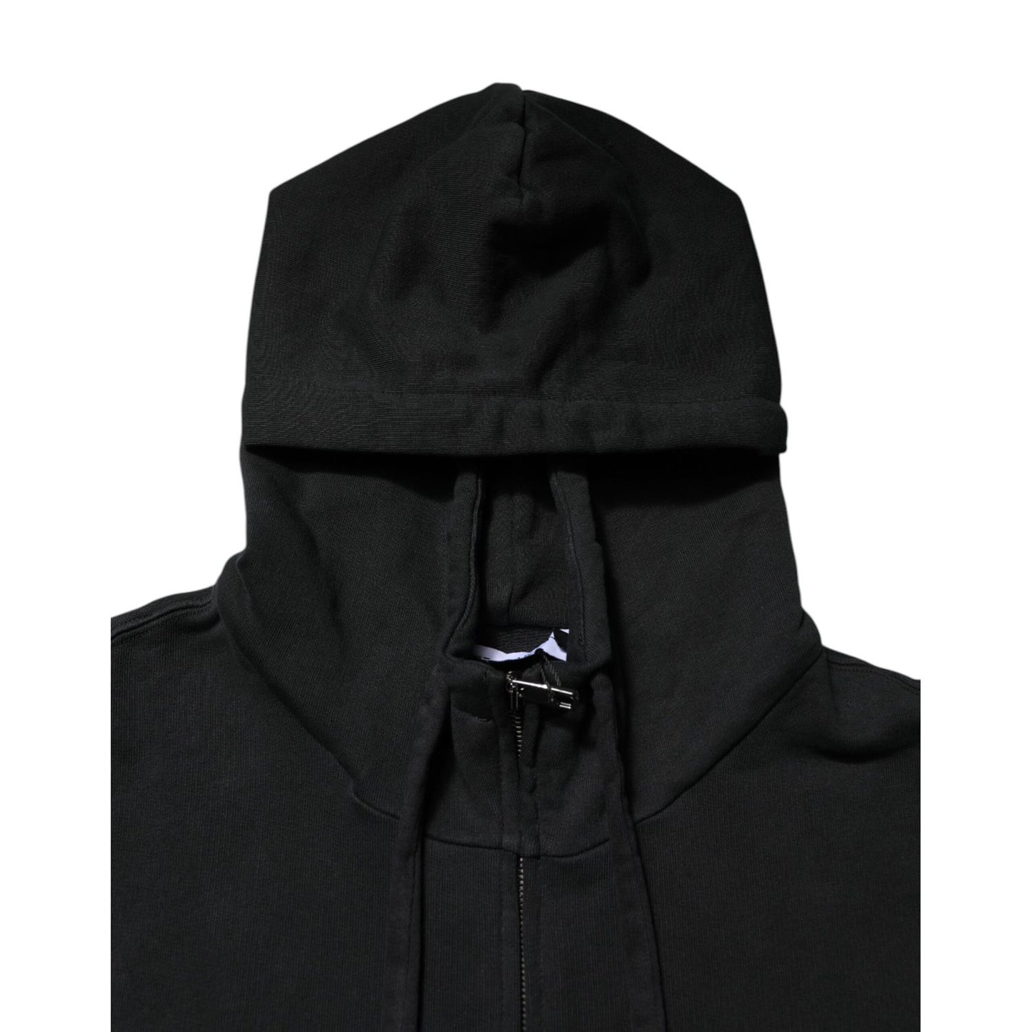 Dolce & Gabbana Black Logo Full Zip Hooded Men Sweatshirt Sweater Dolce & Gabbana