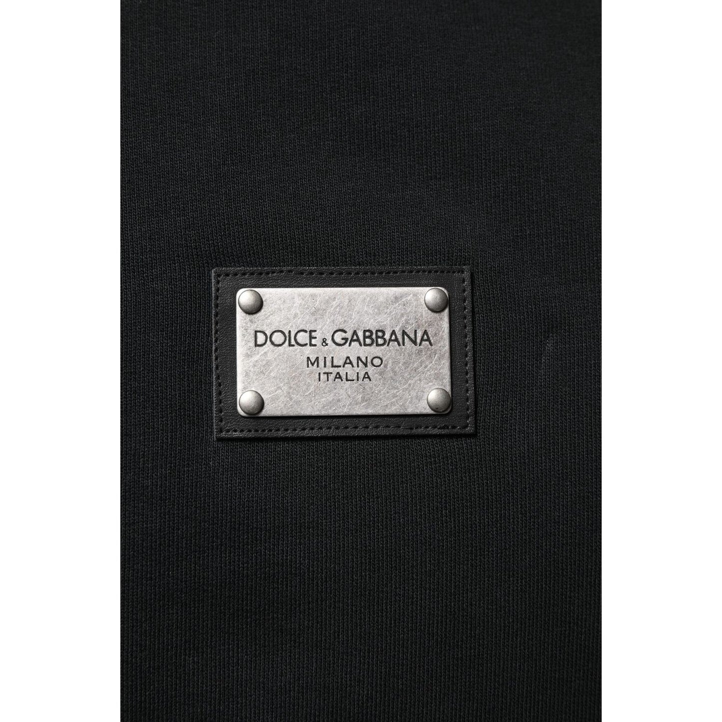 Dolce & Gabbana Black Logo Full Zip Hooded Men Sweatshirt Sweater Dolce & Gabbana