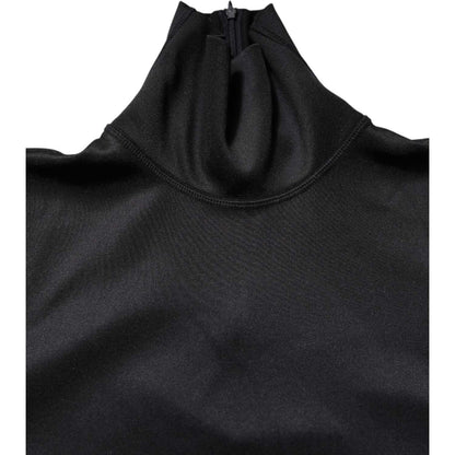Dolce & Gabbana Black Polyester Turtleneck Pullover Sweater Dolce & Gabbana