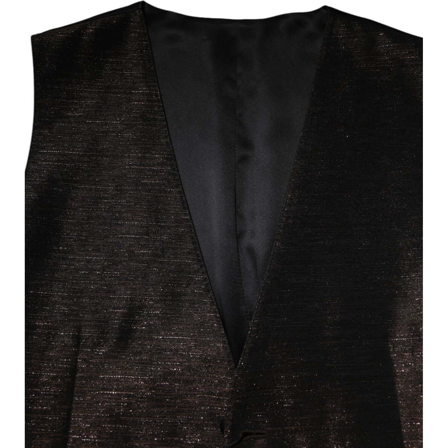 Dolce & Gabbana Dark Brown Dress Formal Men Waistcoat Vest TSH90465-50