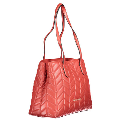 Mario Valentino Red Polyethylene Women Handbag with elegant design and double handles, perfect for a stylish and practical look.