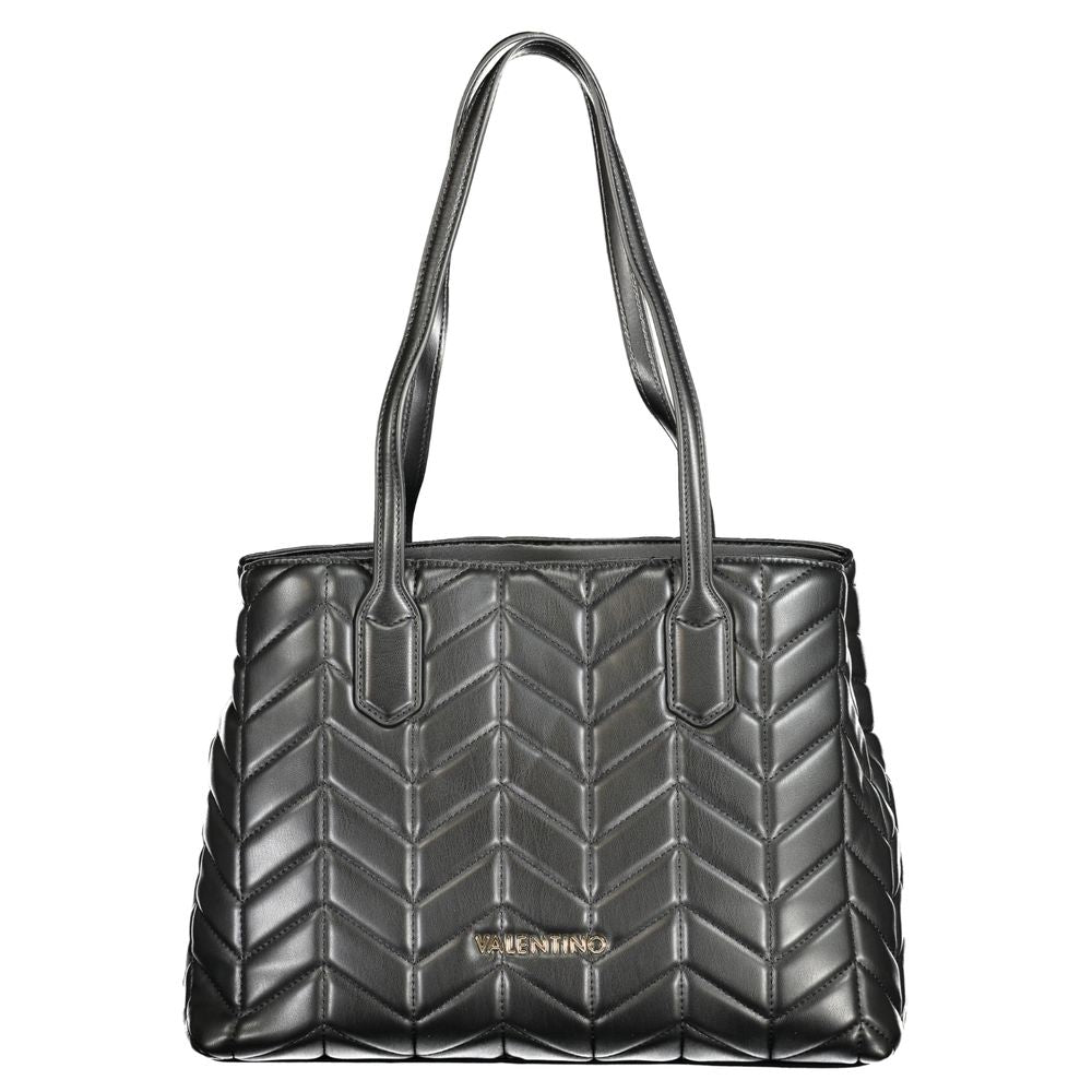 Mario Valentino Black Polyethylene Women Handbag with elegant design and shoulder handles