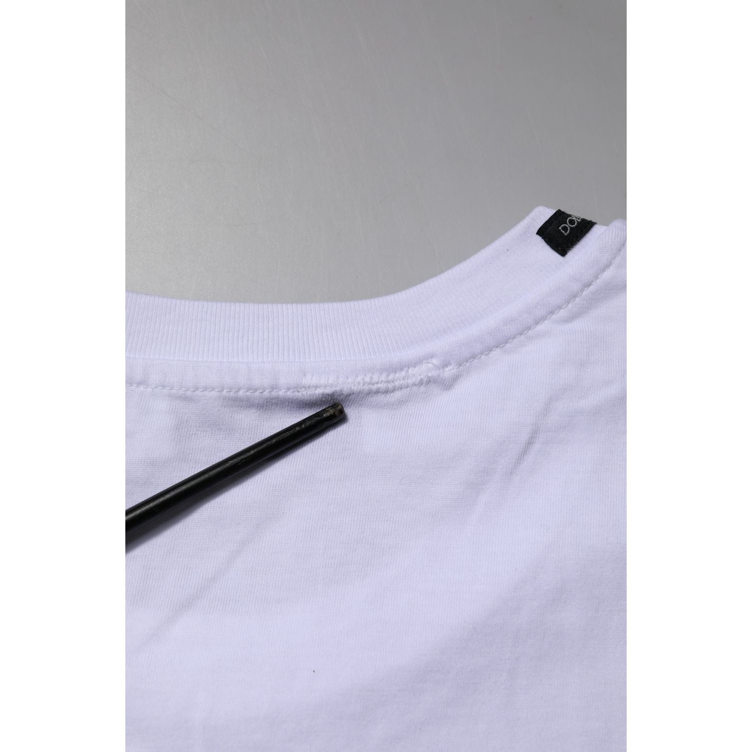 Dolce & Gabbana White Cotton Short Sleeves Crew Neck T-shirt