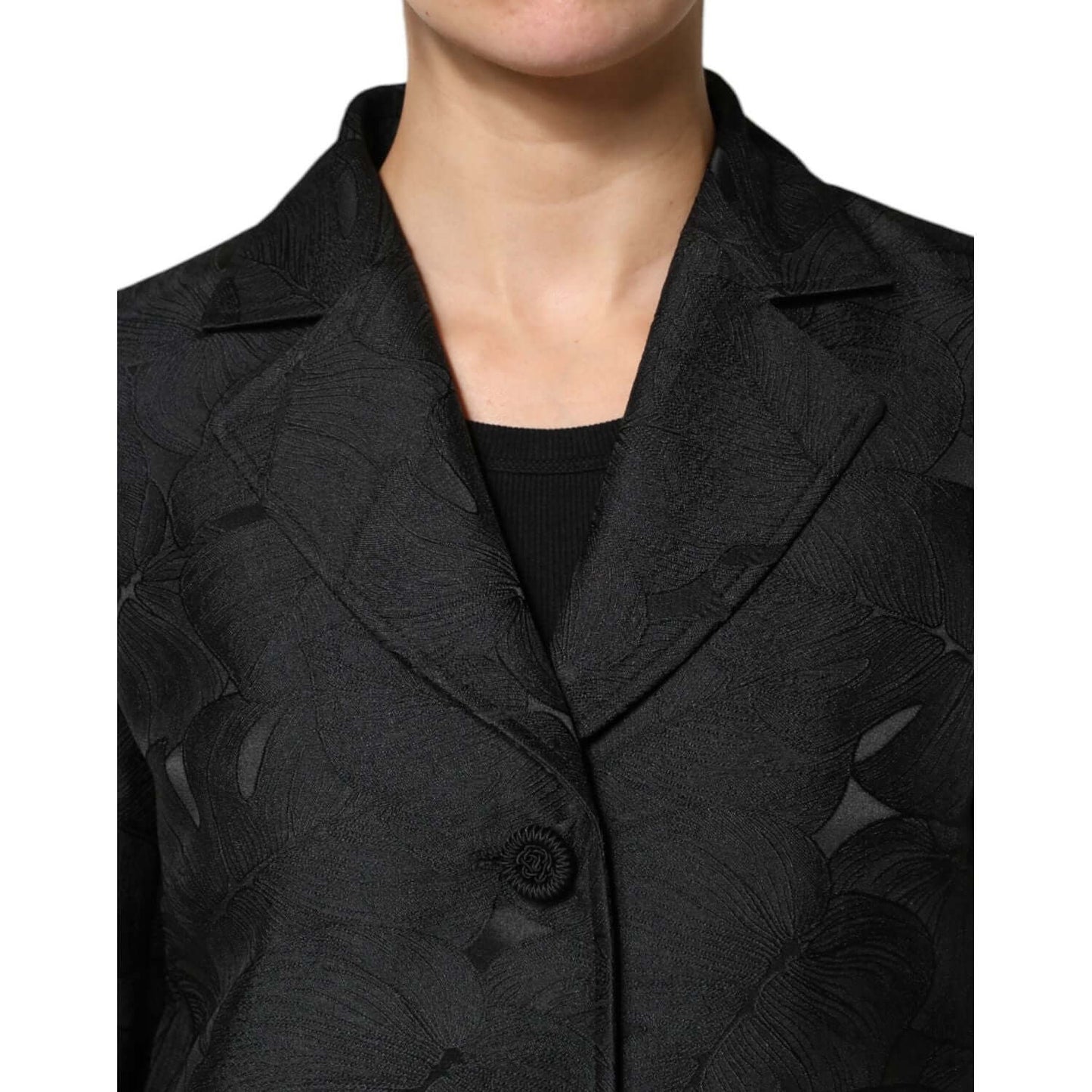 Dolce & Gabbana Black Single Breasted Trench Coat Jacket