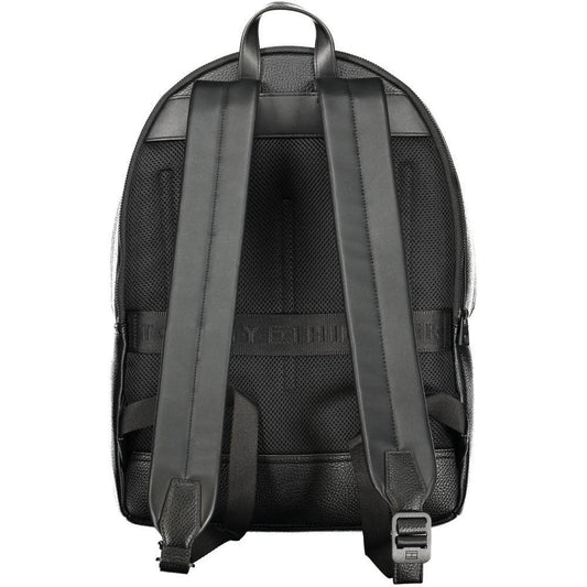 Tommy Hilfiger Black Polyester Men Backpack TO-36369