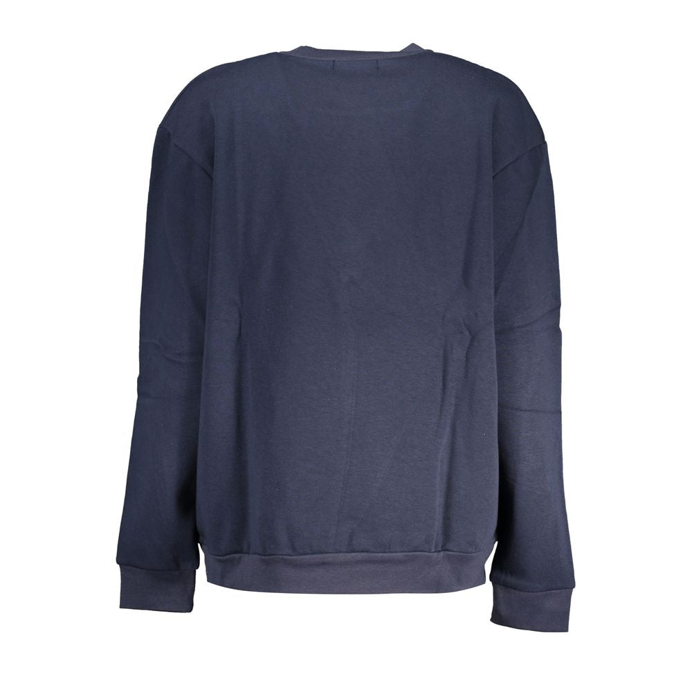 Cavalli Class Chic Blue Embroidered Fleece Sweatshirt CA-28640-M