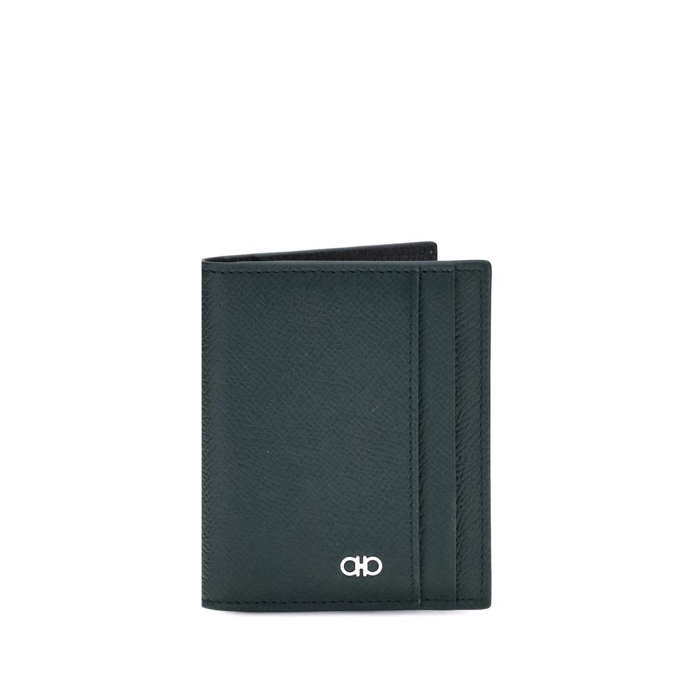 Ferragamo Black Lamb Ovis Aries Aries Wallet