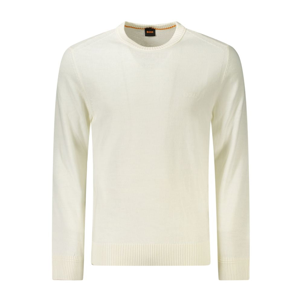 Hugo Boss White Wool Sweater