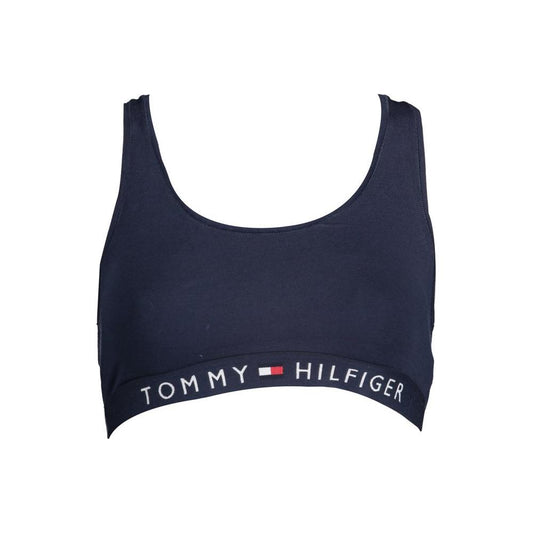 Tommy Hilfiger Blue Cotton Women Sports Bra TO-2659-XS
