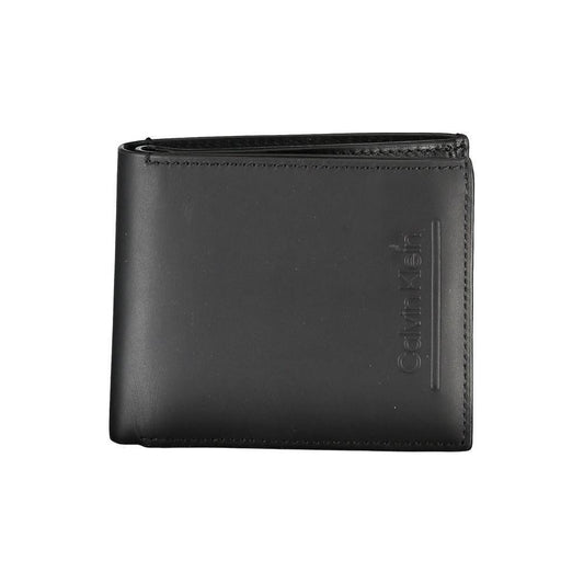 Calvin Klein Black Leather RFID Wallet with Coin Purse CA-25958