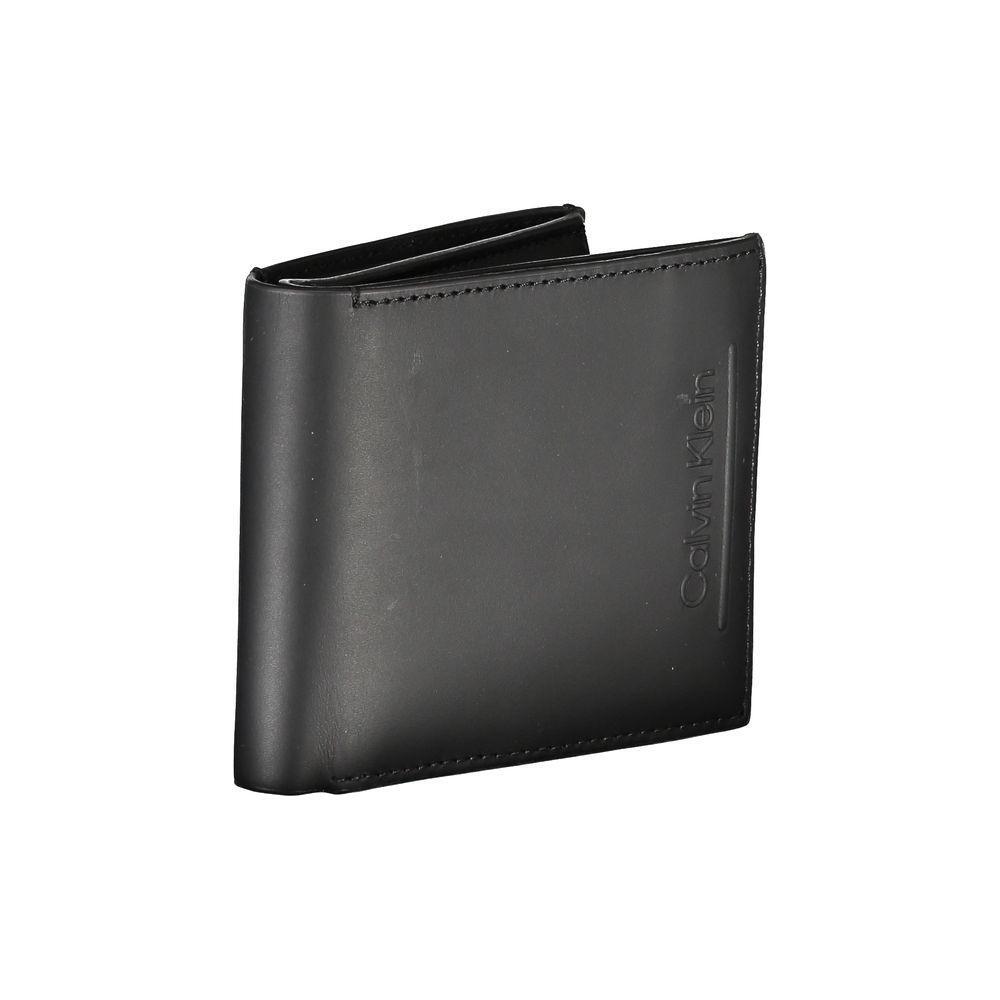 Calvin Klein Black Leather RFID Wallet with Coin Purse CA-25958