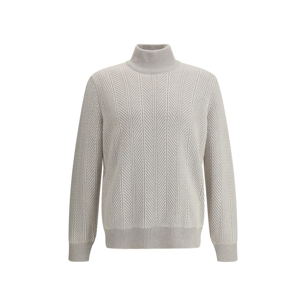 Brunello Cucinelli White Cashmere Cashmere Sweater Brunello Cucinelli