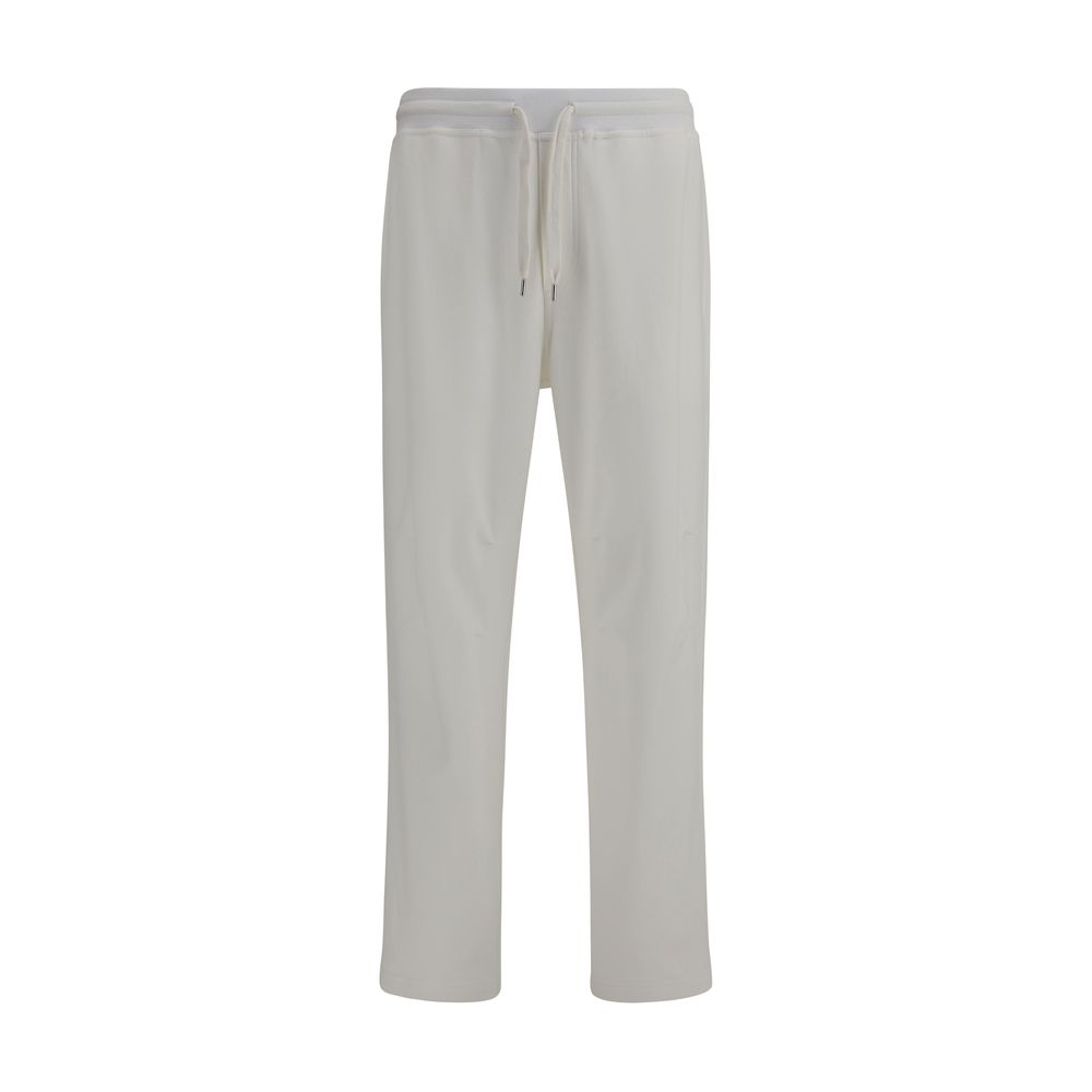 Brunello Cucinelli White Cotton Joggers (Workout Pants) Brunello Cucinelli
