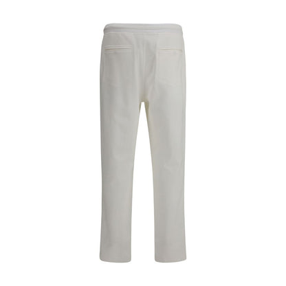 Brunello Cucinelli White Cotton Joggers (Workout Pants) Brunello Cucinelli