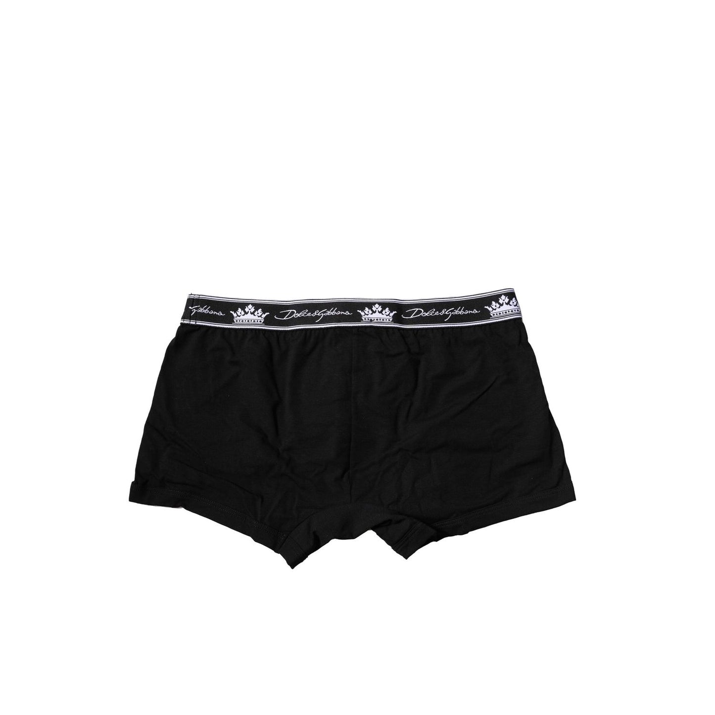 Dolce & Gabbana Black Cotton Stretch Regular Boxer Underwear Dolce & Gabbana