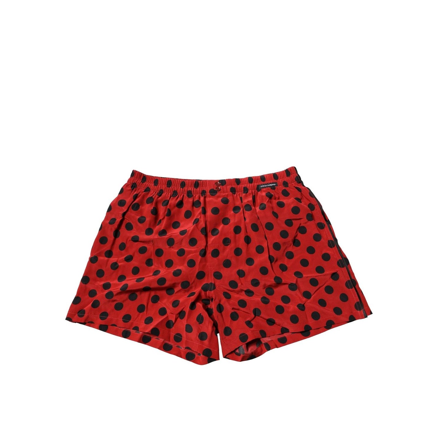 Dolce & Gabbana Red Silk Polka Dot Boxer Shorts Underwear Dolce & Gabbana