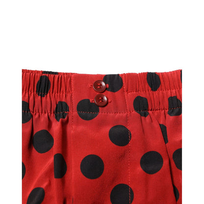 Dolce & Gabbana Red Silk Polka Dot Boxer Shorts Underwear Dolce & Gabbana