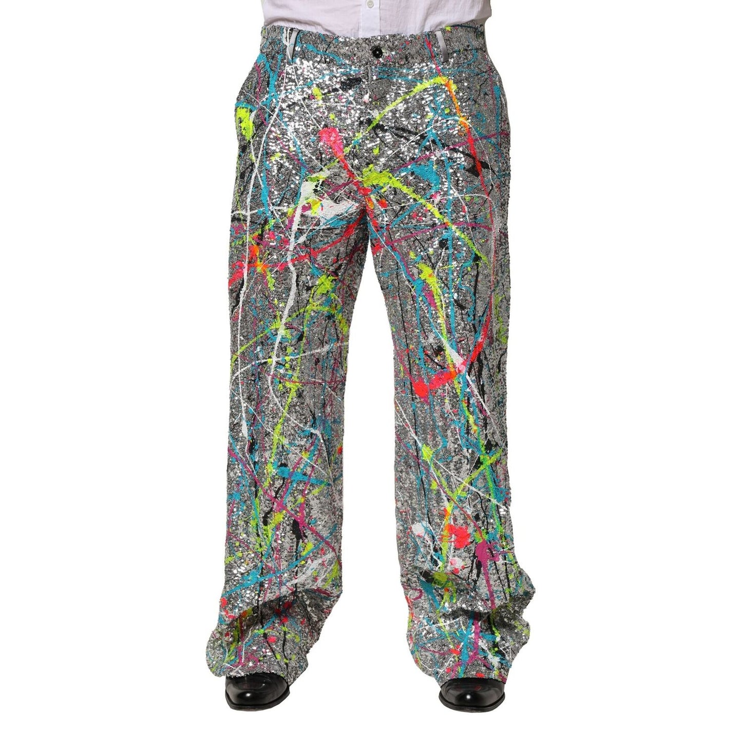 Dolce & Gabbana Multicolor Sequined Embellished Pants Dolce & Gabbana