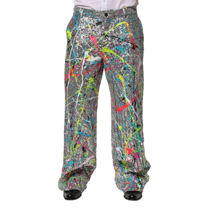 Dolce & Gabbana Multicolor Sequined Embellished Pants Dolce & Gabbana