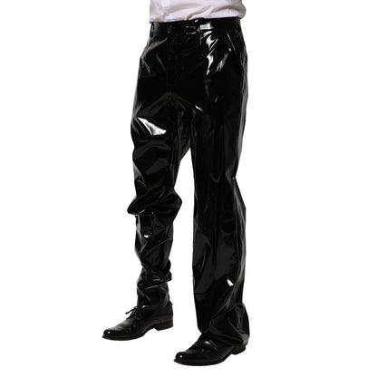 Dolce & Gabbana Black Nylon Straight Men Pants Dolce & Gabbana