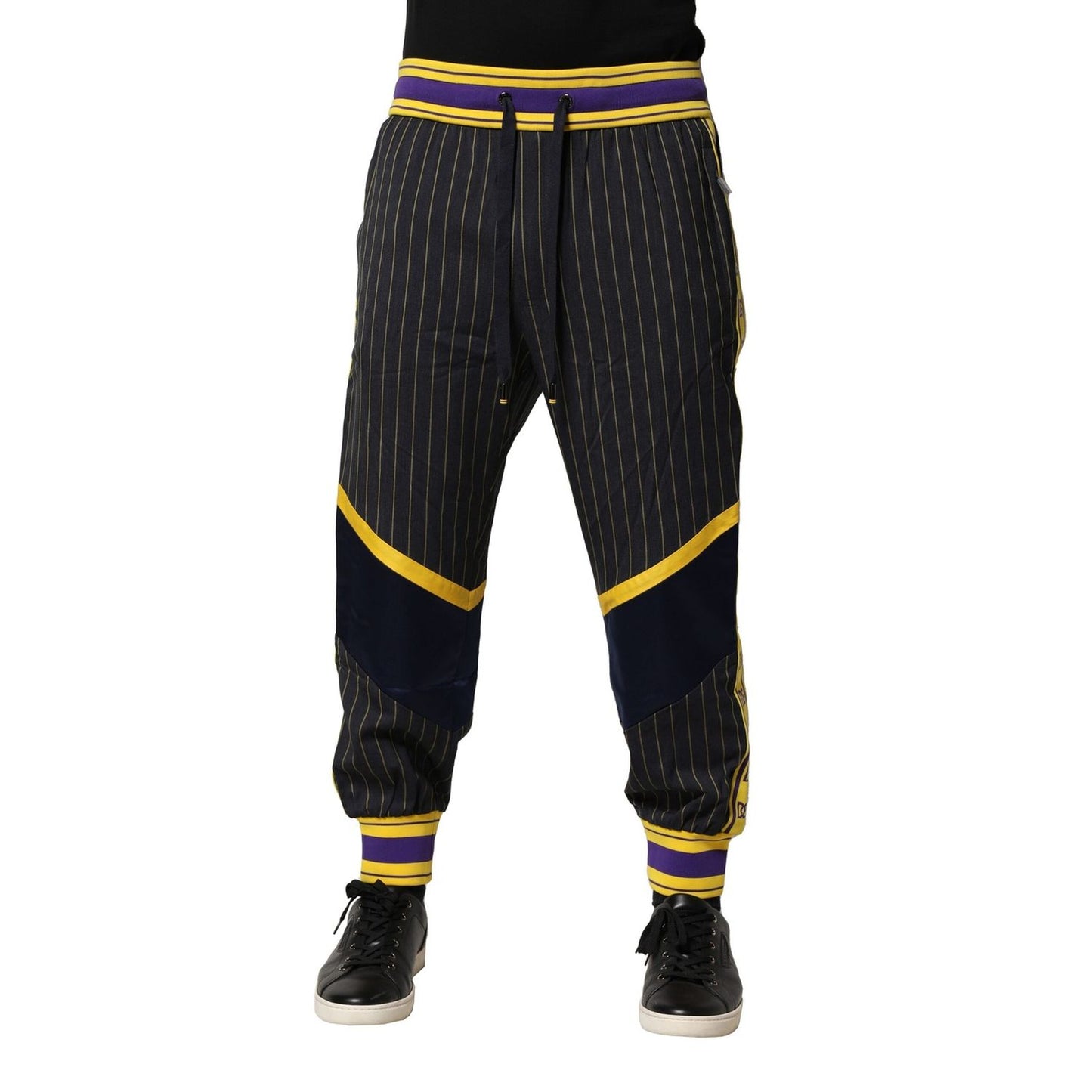 Dolce & Gabbana Multicolor Stripes Wool Jogger Pants Dolce & Gabbana