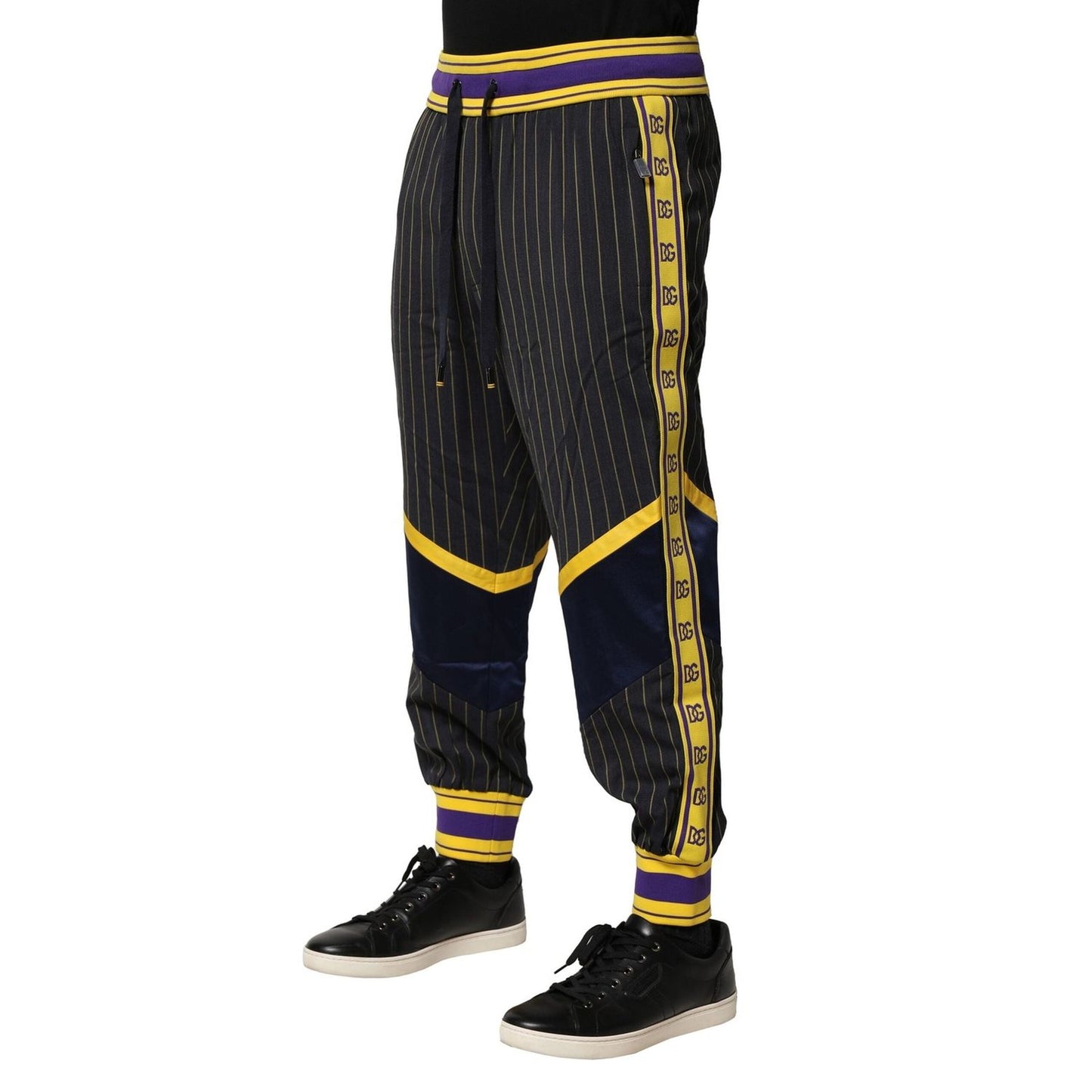 Dolce & Gabbana Multicolor Stripes Wool Jogger Pants PAN76466-50