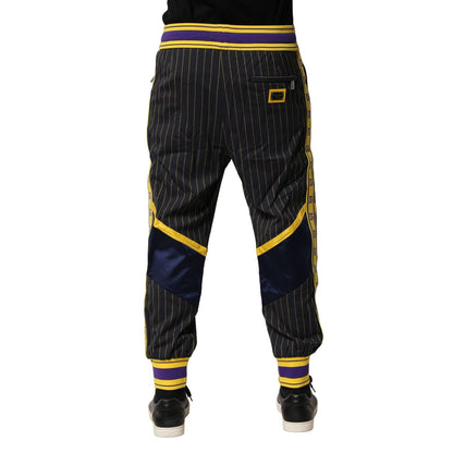 Dolce & Gabbana Multicolor Stripes Wool Jogger Pants Dolce & Gabbana