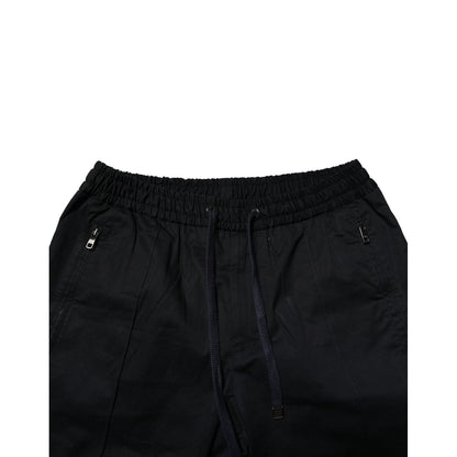 Dolce & Gabbana Black Cotton Mid Waist Jogger Pants Dolce & Gabbana