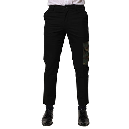 Dolce & Gabbana Black Cotton Cargo Dress Men Pants Dolce & Gabbana