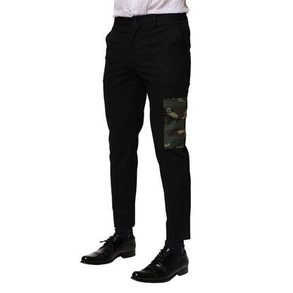 Dolce & Gabbana Black Cotton Cargo Dress Men Pants Dolce & Gabbana