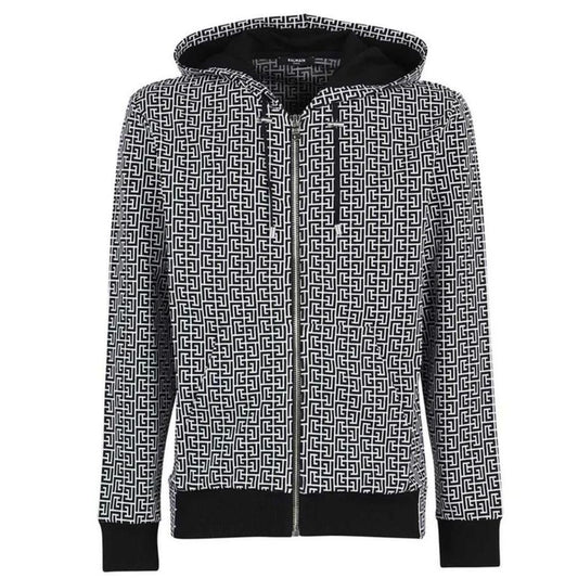 Balmain Black Cotton Sweater BA-15448-M