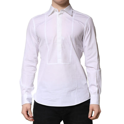 Dolce & Gabbana White Poplin Cotton Formal Men Dress Shirt Dolce & Gabbana