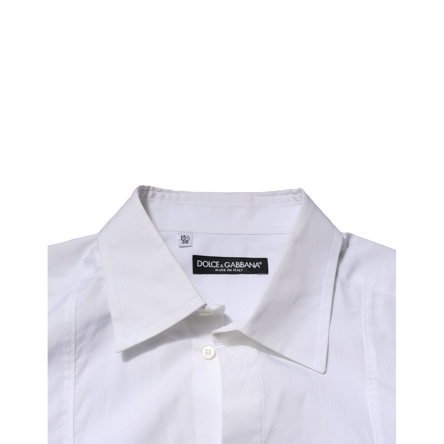 Dolce & Gabbana White Poplin Cotton Formal Men Dress Shirt Dolce & Gabbana