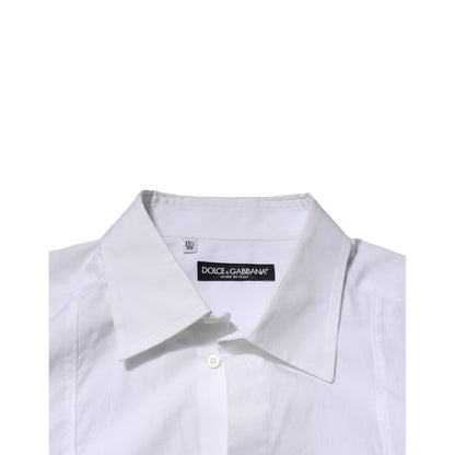 Dolce & Gabbana White Poplin Cotton Formal Men Dress Shirt Dolce & Gabbana