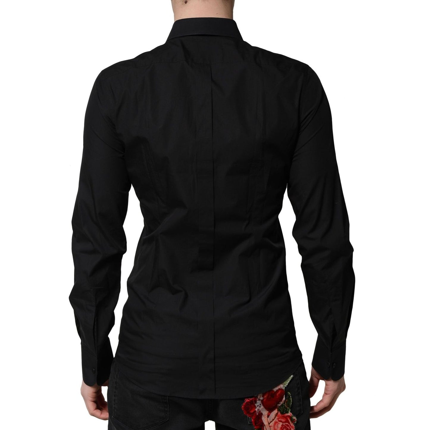 Dolce & Gabbana Black GOLD Long Sleeves Dress Formal Shirt Dolce & Gabbana