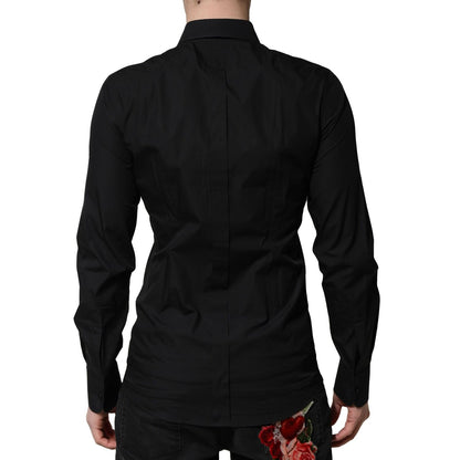 Dolce & Gabbana Black GOLD Long Sleeves Dress Formal Shirt Dolce & Gabbana