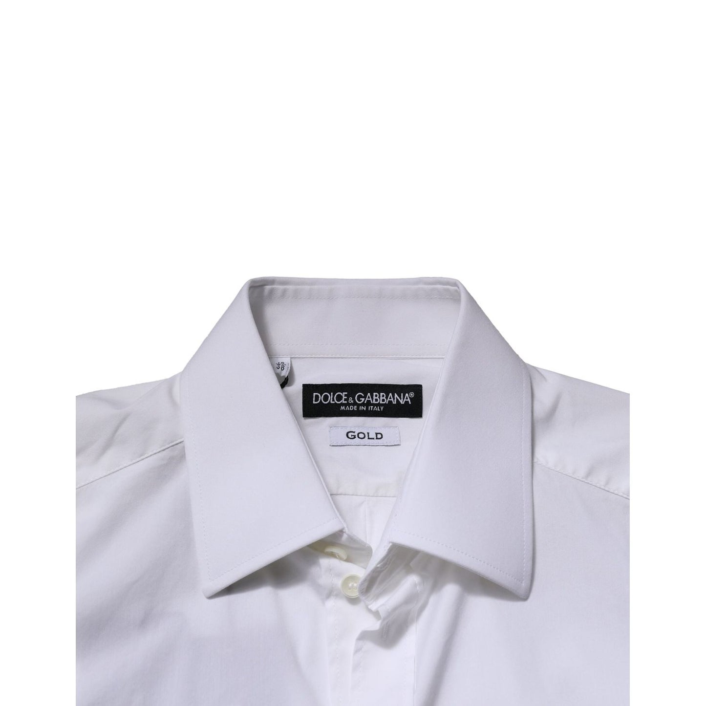 Dolce & Gabbana White GOLD Long Sleeves Men Dress Formal Shirt Dolce & Gabbana