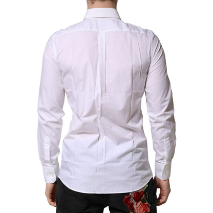 Dolce & Gabbana White MARTINI Long Sleeves Dress Formal Shirt Dolce & Gabbana