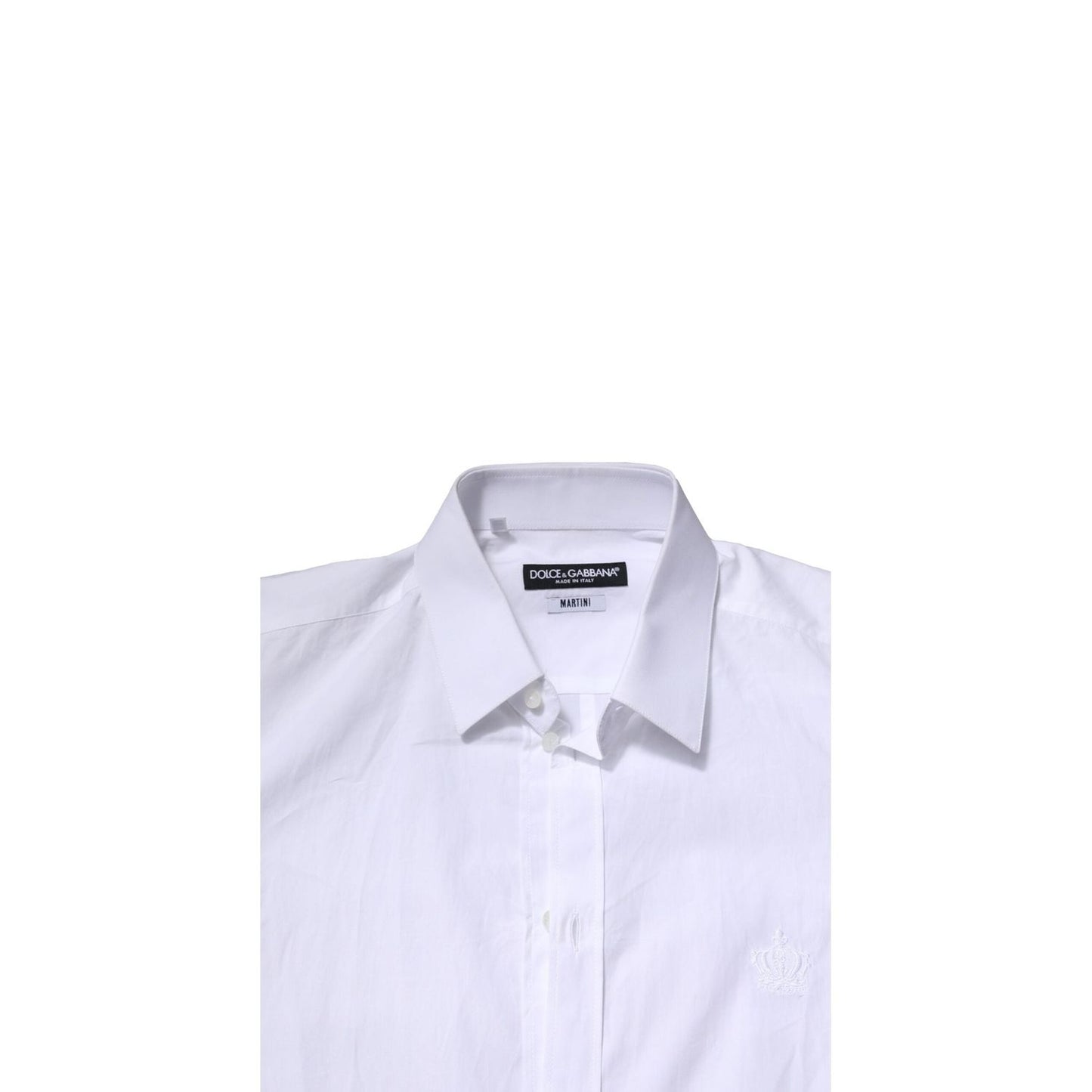 Dolce & Gabbana White MARTINI Long Sleeves Men Formal Shirt Dolce & Gabbana