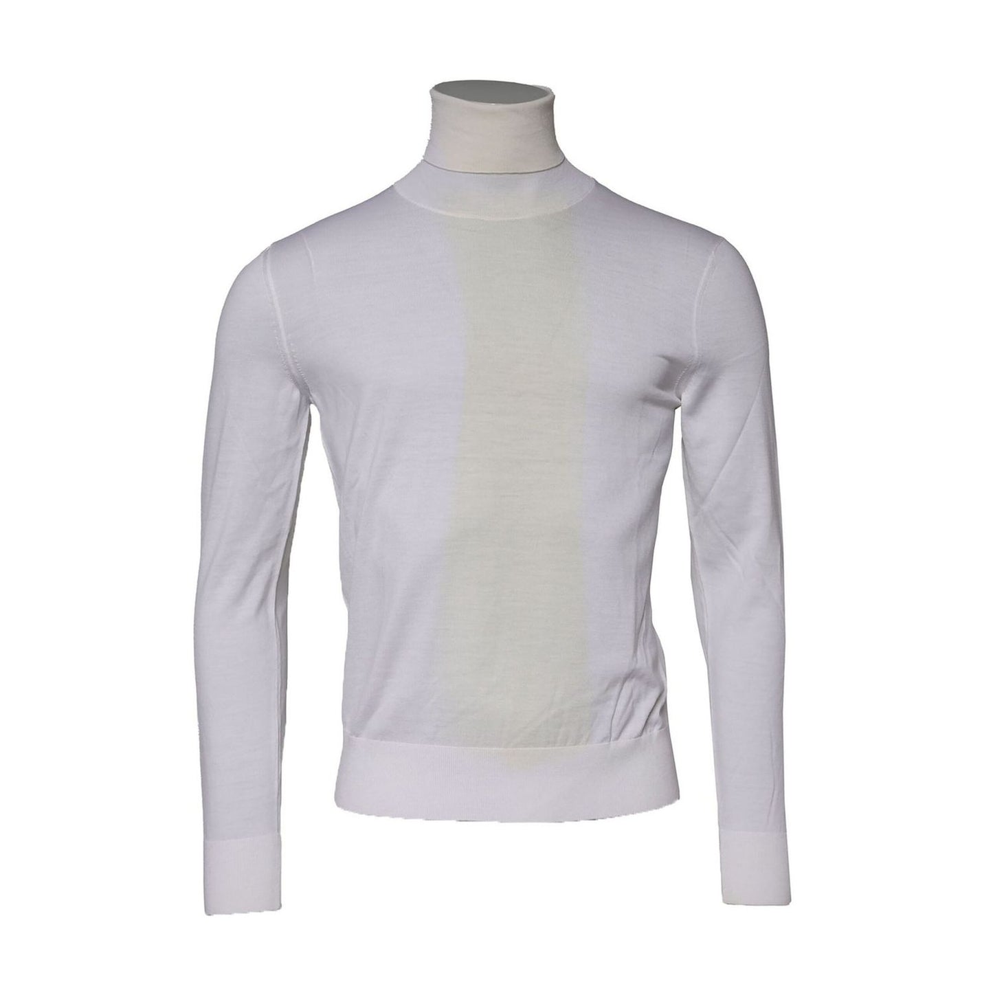Dolce & Gabbana White Wool Turtleneck Men Sweatshirt Sweater Dolce & Gabbana