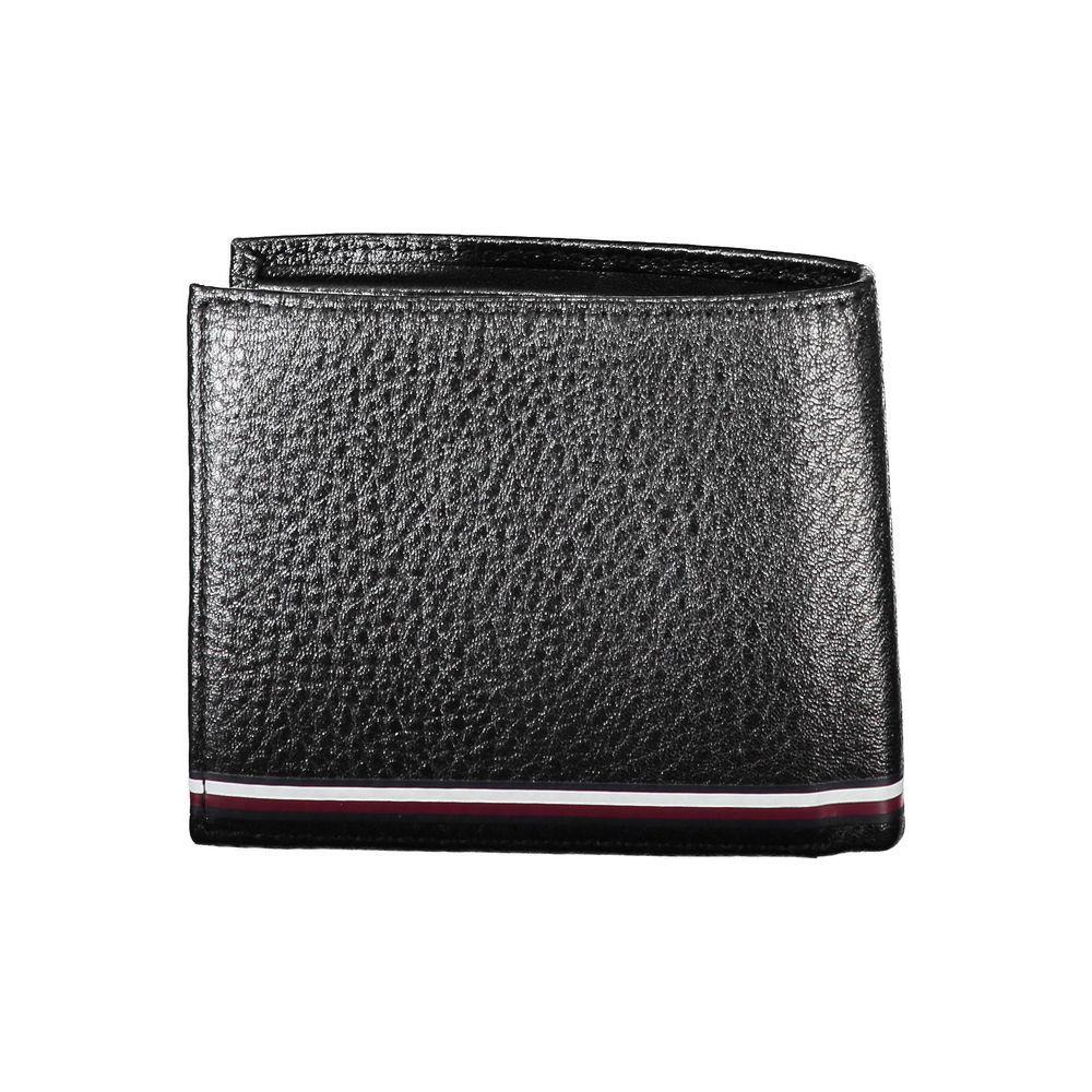 Tommy Hilfiger Black Leather Men Wallet TO-22079